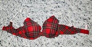 Victoria Secret Bra Size 34C Red Plaid
